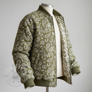 Dekorativna tkanina jacquard Mumbai allover kaki