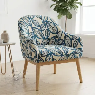 Dekorativna tkanina jacquard Folia bleu