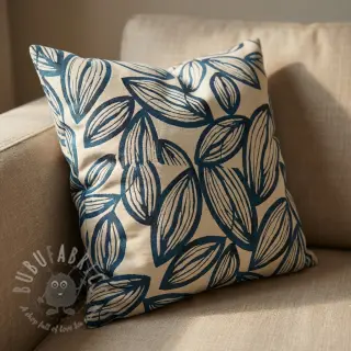 Dekorativna tkanina jacquard Folia bleu