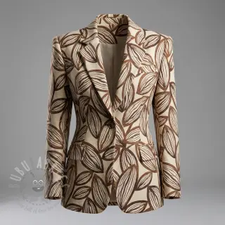 Dekorativna tkanina jacquard Folia chocolat