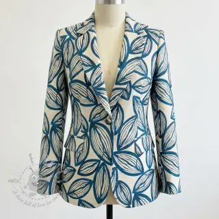 Dekorativna tkanina jacquard Folia bleu