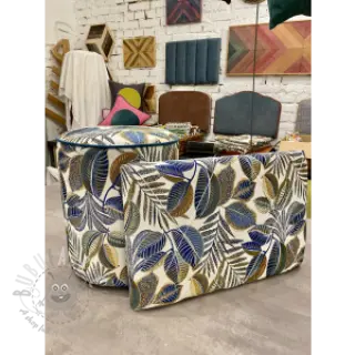 Dekorativna tkanina jacquard Cacao allover bleu
