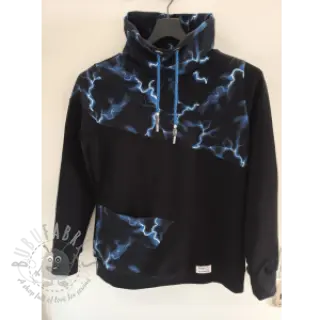 Triko Lightning black digital print