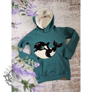 Triko materijal čupav JOGGING petrol