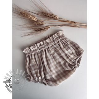 Tetra Tkanina/Muslin Double sided CHECKS MINI sand