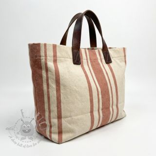 Dekorativna tkanina Bernadette stripe terracotta