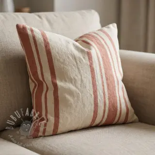 Dekorativna tkanina Bernadette stripe terracotta
