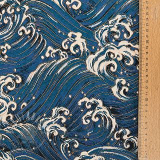 Dekorativna tkanina jacquard Swell allover bleu