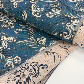 Dekorativna tkanina jacquard Swell allover bleu