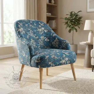 Dekorativna tkanina jacquard Swell allover bleu