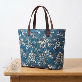 Dekorativna tkanina jacquard Swell allover bleu