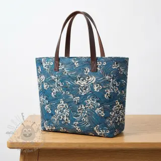 Dekorativna tkanina jacquard Swell allover bleu