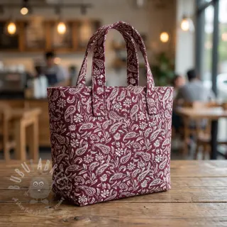 Dekorativna tkanina jacquard Mumbai allover bordeaux