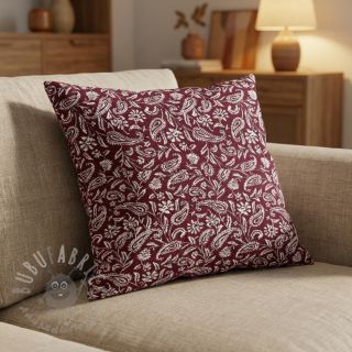 Dekorativna tkanina jacquard Mumbai allover bordeaux