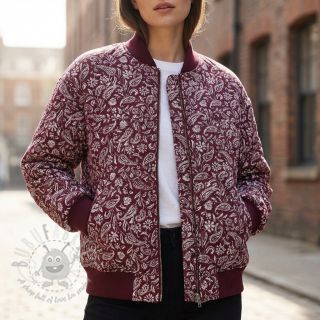 Dekorativna tkanina jacquard Mumbai allover bordeaux