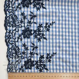 Pamuk CHECKS ONE-SIDE BORDER blue