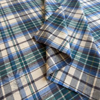 Pamučna tkanina YARN DYED CHECK BRUSHED blue