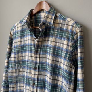 Pamučna tkanina YARN DYED CHECK BRUSHED blue