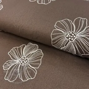 Viskoza s lanom EMBROIDERY Flower Maya brown