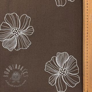 Viskoza s lanom EMBROIDERY Flower Maya brown