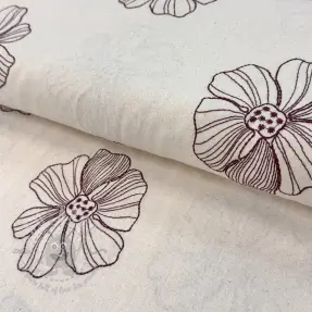 Viskoza s lanom EMBROIDERY Flower Maya natural