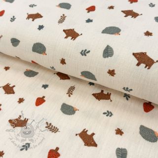 Tetra Tkanina/Muslin Forest animals ORGANIC SIMPLY NATURAL