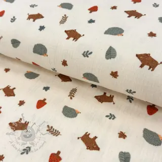 Tetra Tkanina/Muslin Forest animals ORGANIC SIMPLY NATURAL