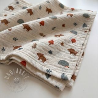 Tetra Tkanina/Muslin Forest animals ORGANIC SIMPLY NATURAL