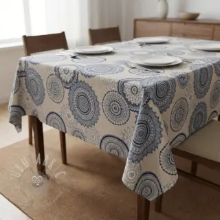 Dekorativna tkanina Linenlook premium Geometric mandala
