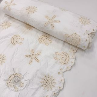 Pamuk EMBROIDERY Sea ornaments white