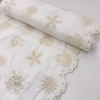 Pamuk EMBROIDERY Sea ornaments white