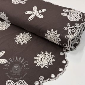 Pamuk EMBROIDERY Sea ornaments brown