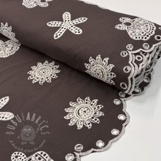Pamuk EMBROIDERY Sea ornaments brown