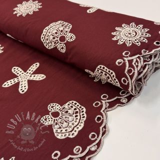 Pamuk EMBROIDERY Sea ornaments bordeaux