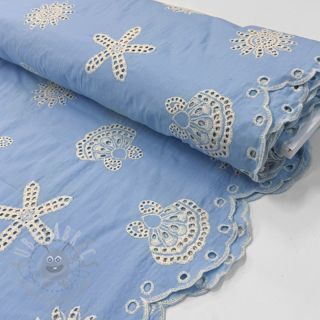 Pamuk EMBROIDERY Sea ornaments light blue