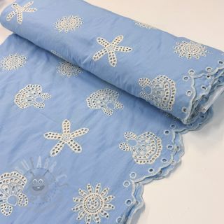 Pamuk EMBROIDERY Sea ornaments light blue
