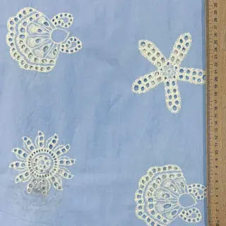 Pamuk EMBROIDERY Sea ornaments light blue