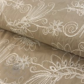 Pamuk VOILE EMBROIDERY Kokka natural