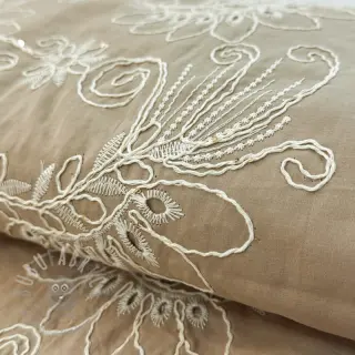 Pamuk VOILE EMBROIDERY Kokka natural