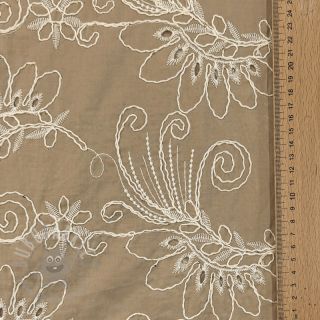 Pamuk VOILE EMBROIDERY Kokka natural