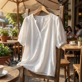 Pamučna tkanina WASHED white