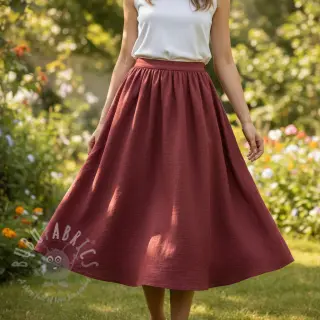 Pamučna tkanina SLUB WASHED wine red