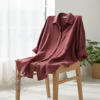 Pamučna tkanina SLUB WASHED wine red