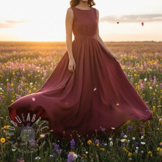 Pamučna tkanina SLUB WASHED wine red