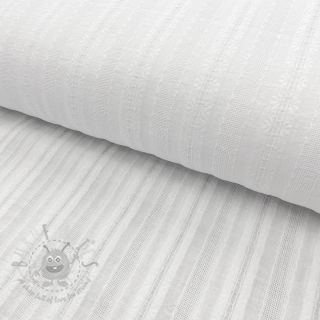 Pamučna tkanina DOBBY Stripe off white