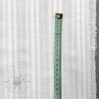 Pamučna tkanina DOBBY Stripe off white