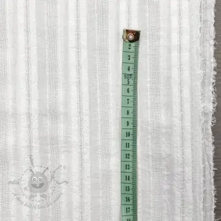 Pamučna tkanina DOBBY Stripe off white