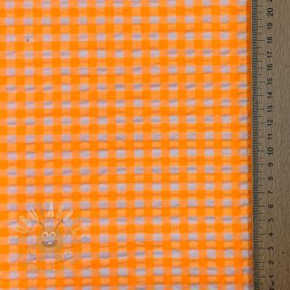 Pamuk YARN DYED NEON SMALL Checks orange