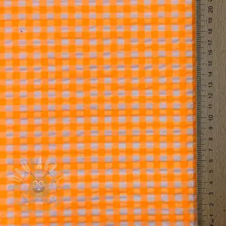 Pamuk YARN DYED NEON SMALL Checks orange