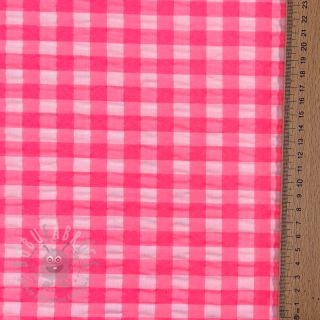 Pamuk YARN DYED NEON BIG Checks pink